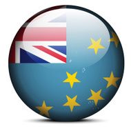 Map on flag button of Tuvalu