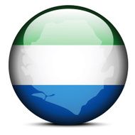 Map on flag button of Republic Sierra Leone
