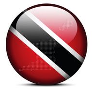 flag button of Republic Trinidad and Tobago