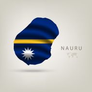 Flag of NAURU as a country with shadow