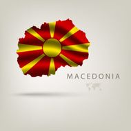 Flag of MACEDONIA as a country with shadow
