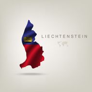 Flag of LIECHTENSTEIN as a country with shadow
