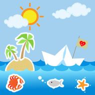 Summer Holiday Beach Vector EPS10