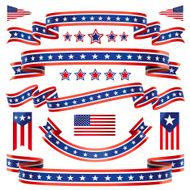 Red White and Blue Star banners