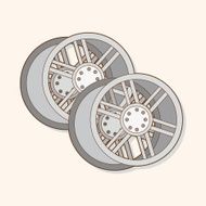 racing wheel theme elements vector eps N4