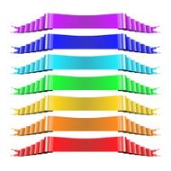 Set of Multicolored Ribbons