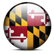 flag button of USA Maryland State