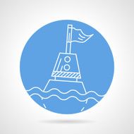Sea buoy round vector icon