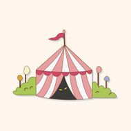 circus tent theme elements vector eps N13