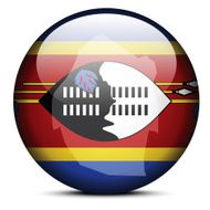Map on flag button of Kingdom Swaziland