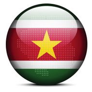 Map with Dot Pattern on flag button of Republic Suriname