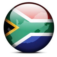 Map on flag button of Republic South Africa