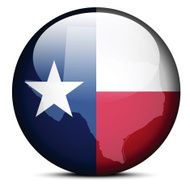 Map on flag button of USA Texas State N2