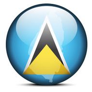 Map on flag button of Saint Lucia