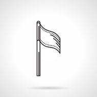 Sport flag black line vector icon