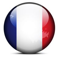 Map on flag button of Collectivity Saint&shy;Barthelemy
