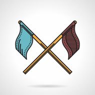 Paintball teams flags vector icon