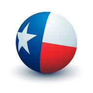 Texas Flag Sphere Vector