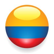 World Flag Button Colombia