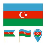 Azerbaijan country flag vector
