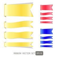 colorful ribbons set