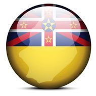 Map on flag button of Niue