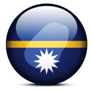 Map on flag button of Republic Nauru