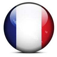 Map on flag button of New Caledonia