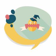 Halloween flag flat icon with long shadow eps10 N9
