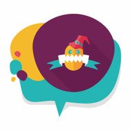 Halloween flag flat icon with long shadow eps10 N10