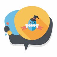 Halloween flag flat icon with long shadow eps10 N11
