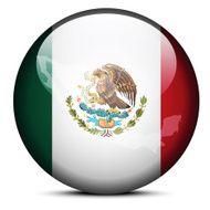 Map on flag button of United Mexican States