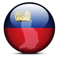 Map on flag button of Liechtenstein