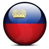 Map with Dot Pattern on flag button of Liechtenstein