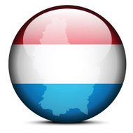 Map on flag button of Luxembourg