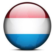 Map with Dot Pattern on flag button of Luxembourg