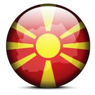 Map on flag button of Macedonia