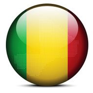 Map with Dot Pattern on flag button of Mali