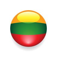 World Flag Button Lithuania