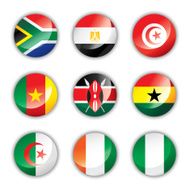 Glossy buttons Africa