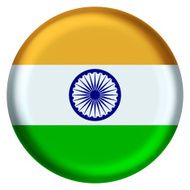 3D Indian Flag Button