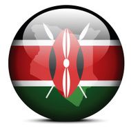 Map on flag button of Kenya