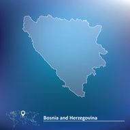 Map of Bosnia and Herzegovina