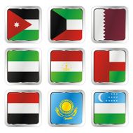 isolated asian flags N2
