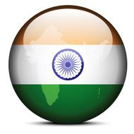 Map on flag button of India