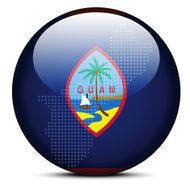 Map on flag button of Guam