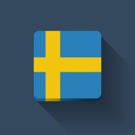 Button with flag of Sweden