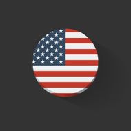 Round icon with flag of the USA N2