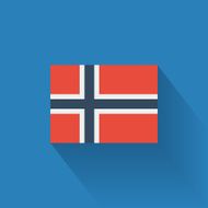 Flat flag of Norway