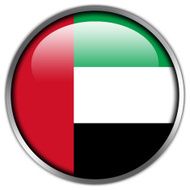 United Arab Emirates Flag glossy button